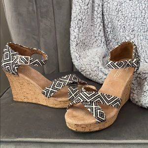 Toms cork wedges